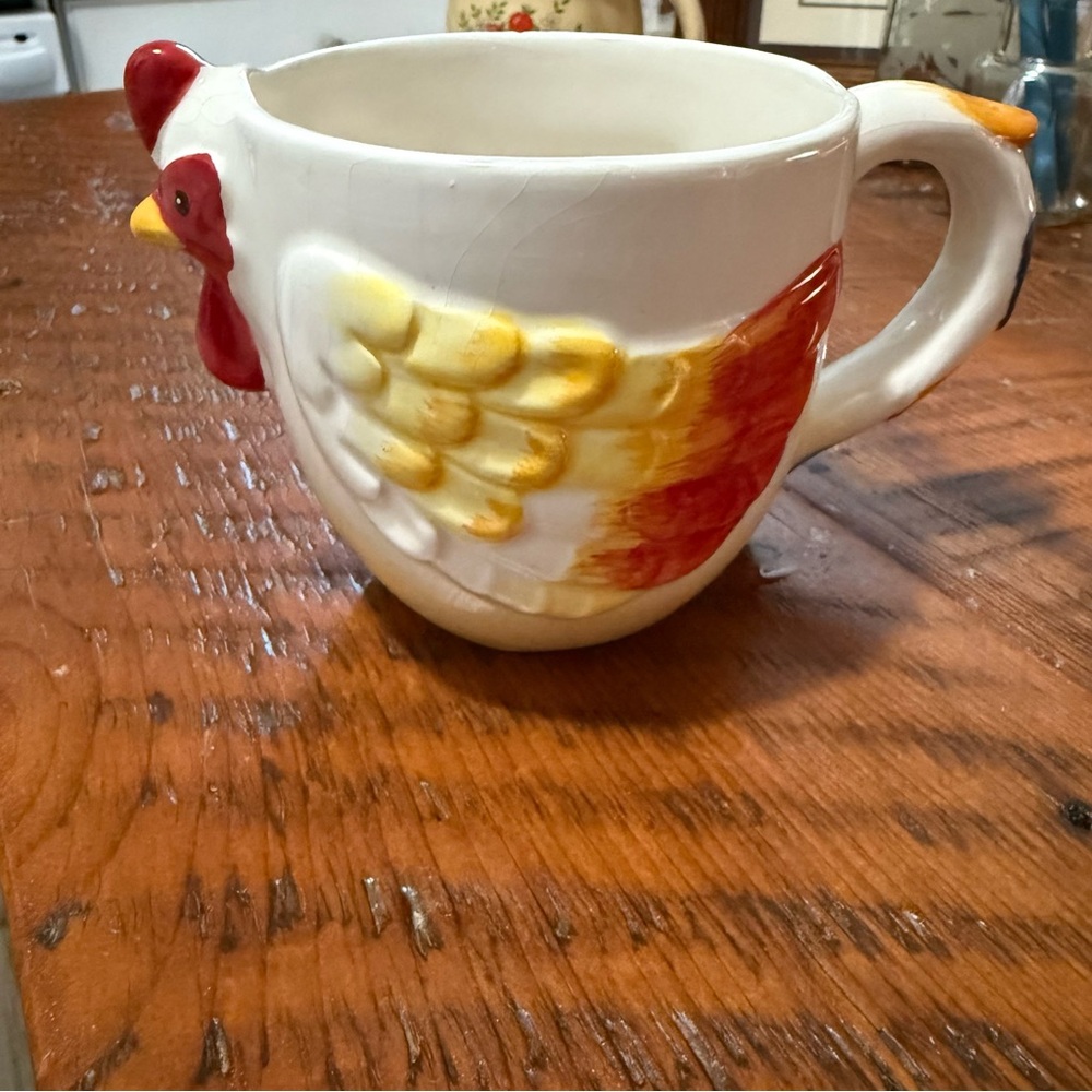 Vintage Pier 1 3D Rooster Mug